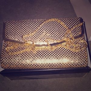 Gold shoulder bag